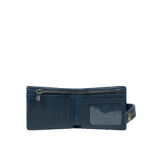 Load image into Gallery viewer, Baron W2 Blue Leather Bi-Fold Wallet
