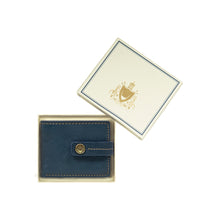 Load image into Gallery viewer, Baron W2 Blue Leather Bi-Fold Wallet
