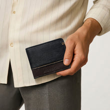 Load image into Gallery viewer, Viscounti W1 Black Leather Tri-Fold Wallet

