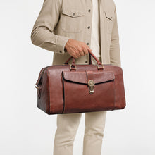 Load image into Gallery viewer, Viscounti 03 Tan Leather Duffle Bag
