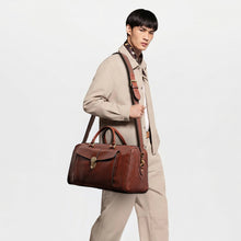 Load image into Gallery viewer, Viscounti 03 Tan Leather Duffle Bag
