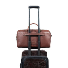 Load image into Gallery viewer, Viscounti 03 Tan Leather Duffle Bag
