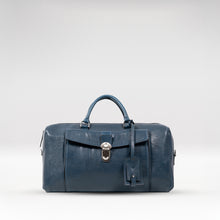 Load image into Gallery viewer, Viscounti 03 Blue Leather Duffle Bag
