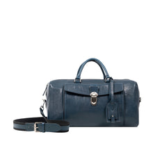 Load image into Gallery viewer, Viscounti 03 Blue Leather Duffle Bag
