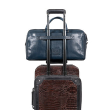 Load image into Gallery viewer, Viscounti 03 Blue Leather Duffle Bag
