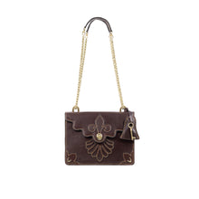 Load image into Gallery viewer, Comtesse 01 Purple Leather Shoulder Bag
