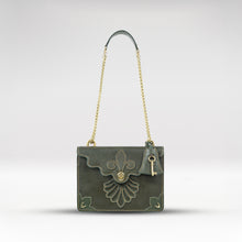 Load image into Gallery viewer, Comtesse 01 Olive Leather Shoulder Bag
