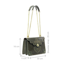 Load image into Gallery viewer, Comtesse 01 Olive Leather Shoulder Bag

