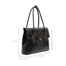 Load image into Gallery viewer, Comtesse 02 Black Leather Tote Bag
