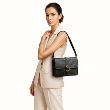 Load image into Gallery viewer, Lafayette 02 Black Leather Shoulder Bag
