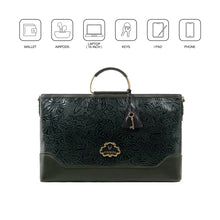 Load image into Gallery viewer, Marquise 04 Olive Leather Tote Bag
