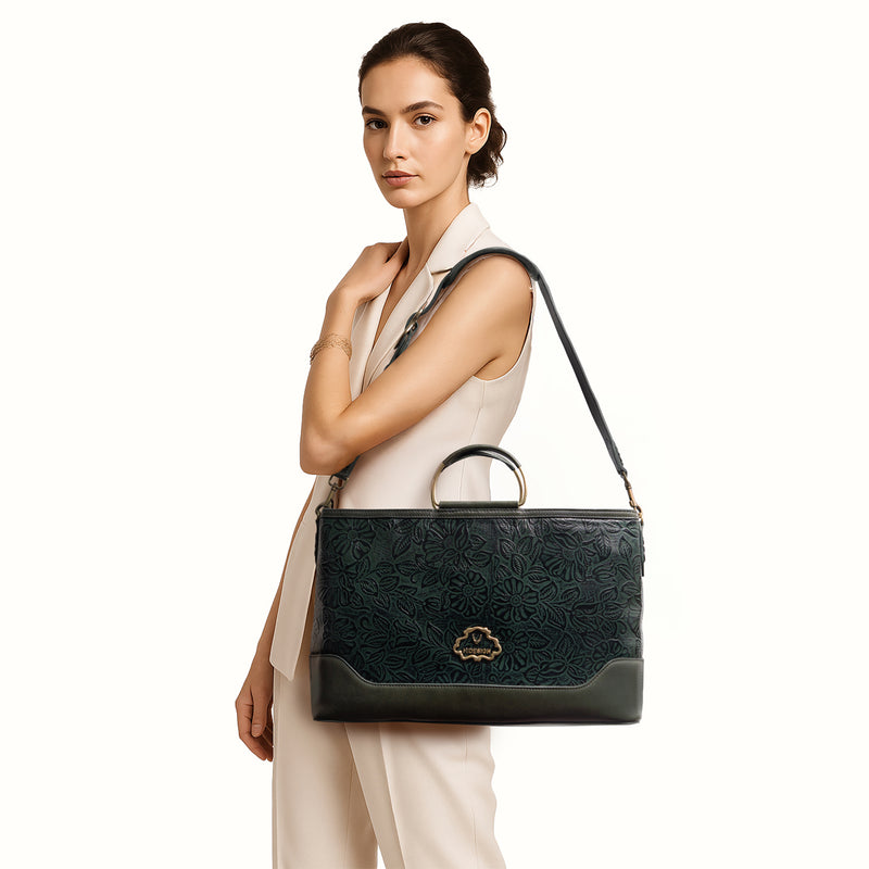 Marquise 04 Olive Leather Tote Bag