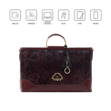 Load image into Gallery viewer, Marquise 04 Red Leather Tote Bag
