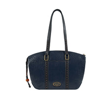 Load image into Gallery viewer, Normandie 01 Blue Leather Tote Bag
