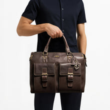 Load image into Gallery viewer, Baron 01 Brown Leather Briefcase
