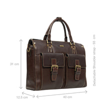 Load image into Gallery viewer, Baron 01 Brown Leather Briefcase
