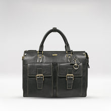 Load image into Gallery viewer, Baron 01 Black Leather Briefcase
