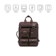 Load image into Gallery viewer, Baron 02 Brown Leather Backpack

