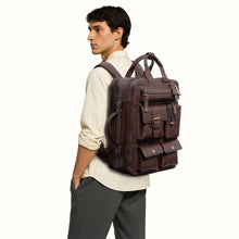 Load image into Gallery viewer, Baron 02 Brown Leather Backpack
