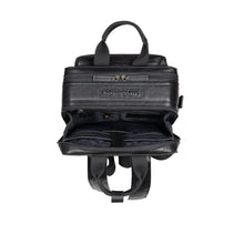 Load image into Gallery viewer, Baron 02 Black Leather Backpack
