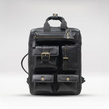 Load image into Gallery viewer, Baron 02 Black Leather Backpack
