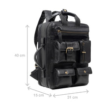 Load image into Gallery viewer, Baron 02 Black Leather Backpack
