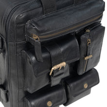 Load image into Gallery viewer, Baron 02 Black Leather Backpack
