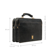Load image into Gallery viewer, Viscounti 02 Black Leather Briefcase
