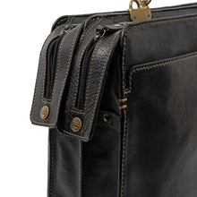 Load image into Gallery viewer, Viscounti 02 Black Leather Briefcase
