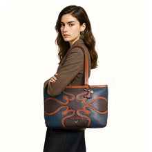 Load image into Gallery viewer, Bolinas 02 Orange Leather Tote Bag
