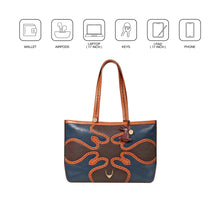 Load image into Gallery viewer, Bolinas 02 Orange Leather Tote Bag
