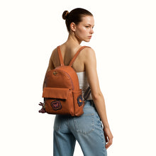 Load image into Gallery viewer, Coachella 01 Orange Leather Backpack
