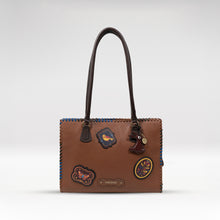 Load image into Gallery viewer, Coachella 02  Tan Leather Tote Bag
