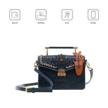 Load image into Gallery viewer, Spirit 01 Blue Leather Sling Bag
