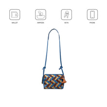 Load image into Gallery viewer, Woodstock 01 Blue Leather Crossbody
