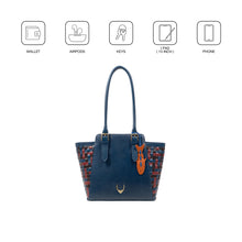 Load image into Gallery viewer, Woodstock 03 Blue Leather Shoulder Bag
