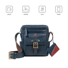 Load image into Gallery viewer, Big Sur 01 Blue Leather Crossbody

