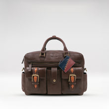 Load image into Gallery viewer, Big Sur 02 Brown Leather Briefcase
