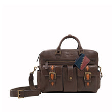 Load image into Gallery viewer, Big Sur 02 Brown Leather Briefcase
