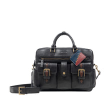 Load image into Gallery viewer, Big Sur 02 Black Leather Briefcase

