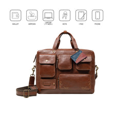 Load image into Gallery viewer, Rhapsody 02 Brown Leather Briefcase

