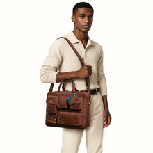 Load image into Gallery viewer, Rhapsody 02 Brown Leather Briefcase
