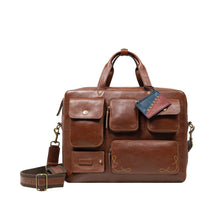 Load image into Gallery viewer, Rhapsody 02 Brown Leather Briefcase
