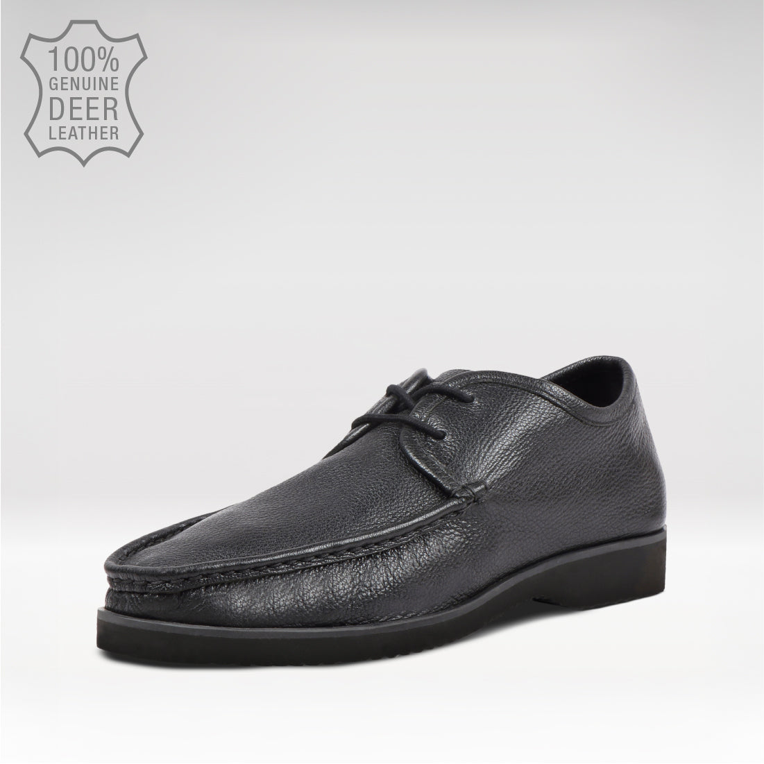 BURGUNDY MEN’S DEER LEATHER SHOES