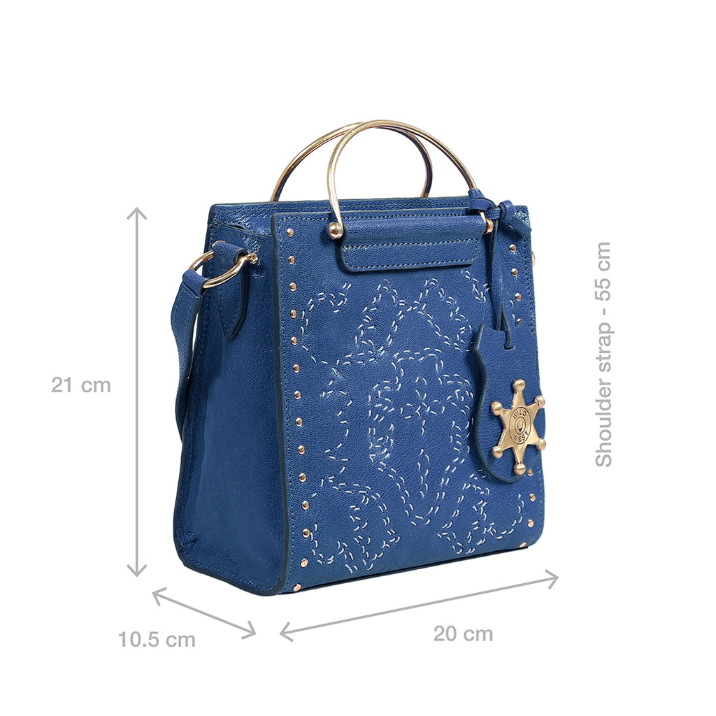 Pickpocket Blue Sling Bag Blue denim bag with Side embroidery Blue - Price  in India | Flipkart.com