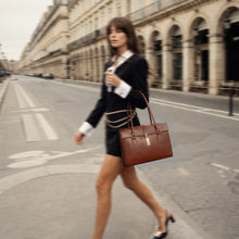 Load image into Gallery viewer, Elysee 03 Brown Leather Tote Bag
