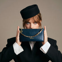 Load image into Gallery viewer, Antoinette W1 Blue Leather Clutch
