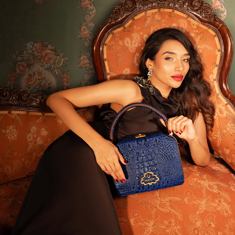 Palazzo 01 Blue Leather Sling Bag