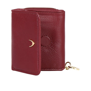 COGNAC TRI-FOLD WALLET