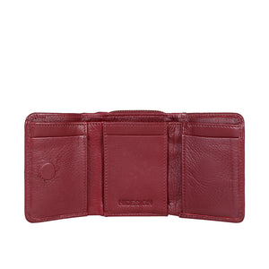 COGNAC TRI-FOLD WALLET